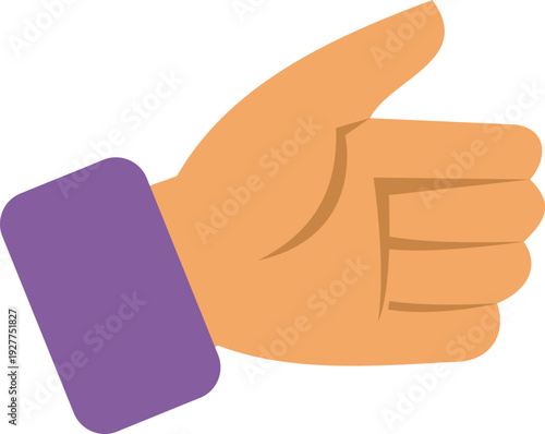 Cartoon style hand giving a thumbs up gesture expressing positivity and agreement