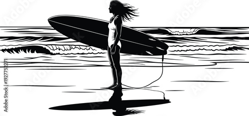 Surfer, silhouette, surfing, man, board, water, sport, summer, beach, wave, ocean, lifestyle, activity, skating, skateboard, flavector, vector, illustration, collection, set,