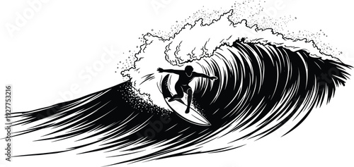 Surfer, surfing, silhouette, man, woman, board, water, sport, summer, beach, wave, ocean, lifestyle, activity, skateboard, skating, flavector, vector, illustration, collection,