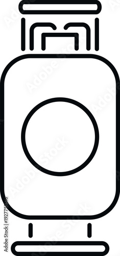 Gas cylinder icon depicting a propane or butane tank