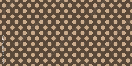 Dark brown polka dot seamless pattern background