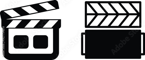 Movie Clapperboard Film Slate Vector Icon