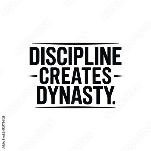 A motivational quote about discipline and success on a white background