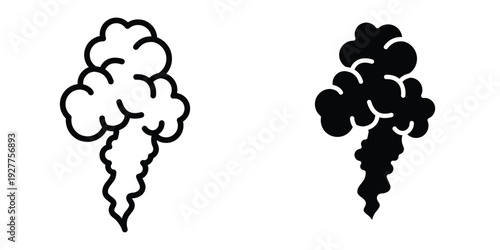 Smoke icon set different style collection for web Ui. EPS10