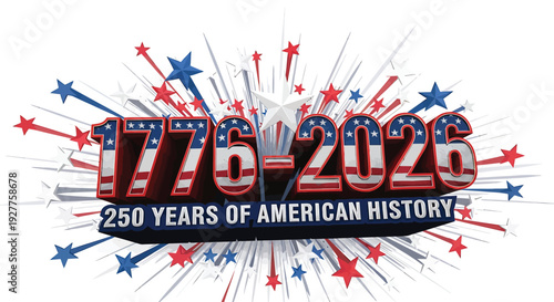 American history logo, 1776-2026 250 years