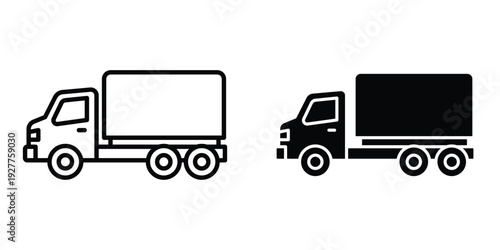 Truck icon set different style collection for web Ui. EPS10