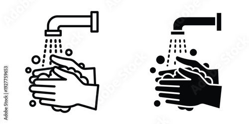 Wash your hands icon set different style collection for web Ui. EPS10