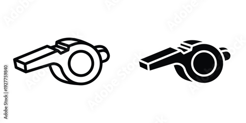 Whistle icon set different style collection for web Ui. EPS10