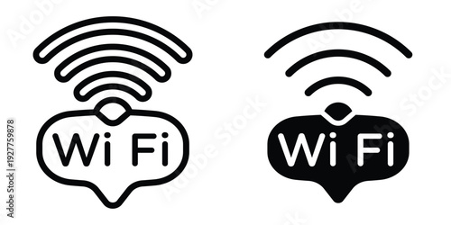 Wifi icon set different style collection for web Ui. EPS10