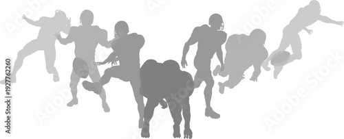 Silhouette American footbal...