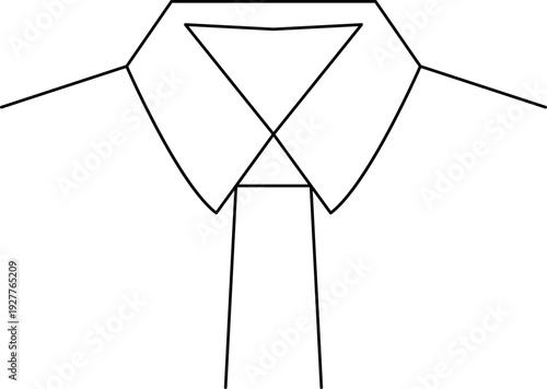 Types and styles of collars, clothing design. Vector line icon collection style guide