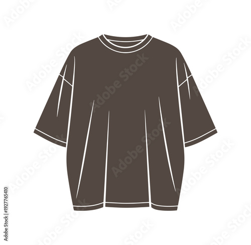 Brown short sleeve tshirt with white lines  casual fashion design