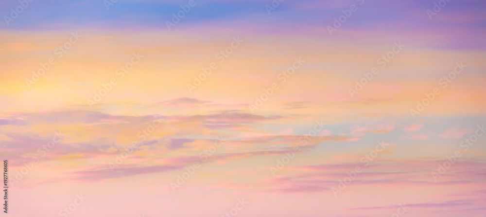 Fototapeta premium パステル調の朝焼け空