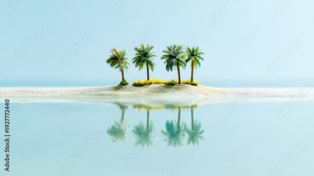 Fototapeta premium Tropical Island Paradise Reflection