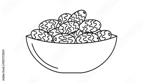 A bowl filled with various types of cereal on a for breakfast or snack time