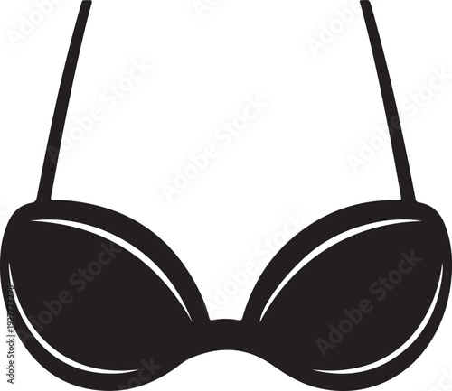 Bra icon logo. Vector illustration. Vintage label design