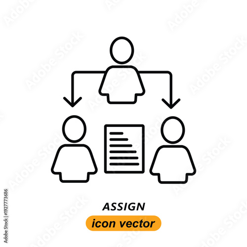 assign icons. Flat illustrations of assign vector icons for the web. Vector illustrations of company icons.