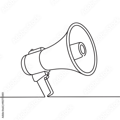 Line drawing of a megaphone