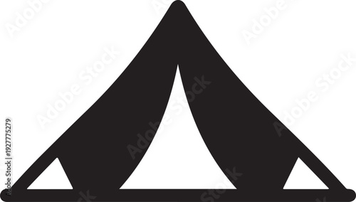 Camping tent at outdoor camp or tipi, teepee flat icon for apps and websites
