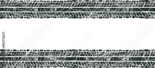 Dirty tire marks from a car or vehicle.