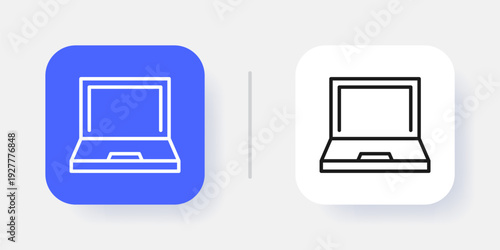 Software Application UI Button Icon with Active and Inactive States for Dashboard Interface