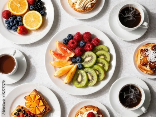 Wallpaper Mural breakfast with fruits Torontodigital.ca