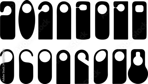 Hangster set vector icon, hangster shapes.eps