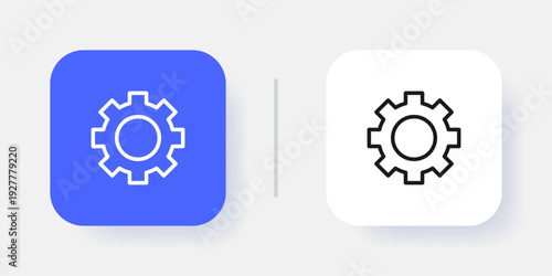 Software Application UI Button Icon with Active and Inactive States for Dashboard Interface