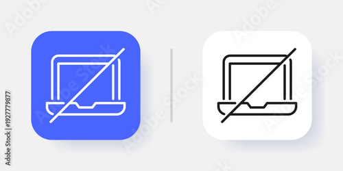 Software Application UI Button Icon with Active and Inactive States for Dashboard Interface