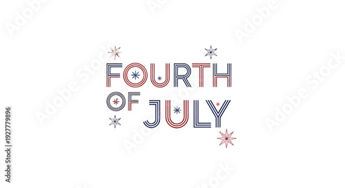 Fourth of July typography