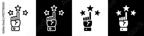 Best Choice Line And Solid Icon In White And Black Background