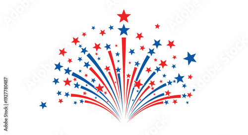 Patriotic star burst vector icon