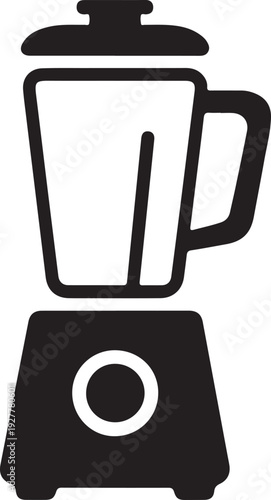 Countertop food blender or food processor flat vector icon for apps and websites