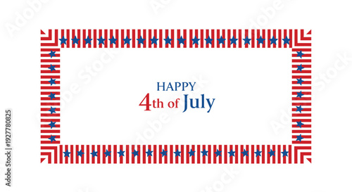 4th of July patriotic frame border