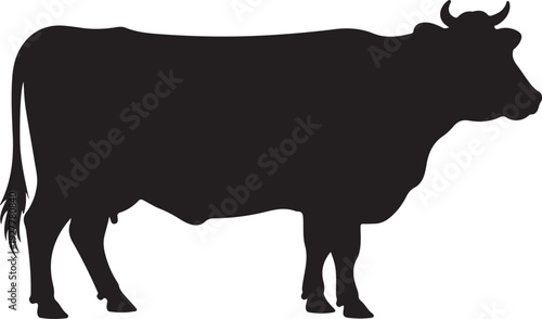 Cow black silhouette icon