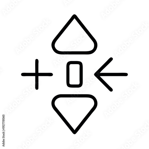 Zoom in and out icons with plus and minus symbols