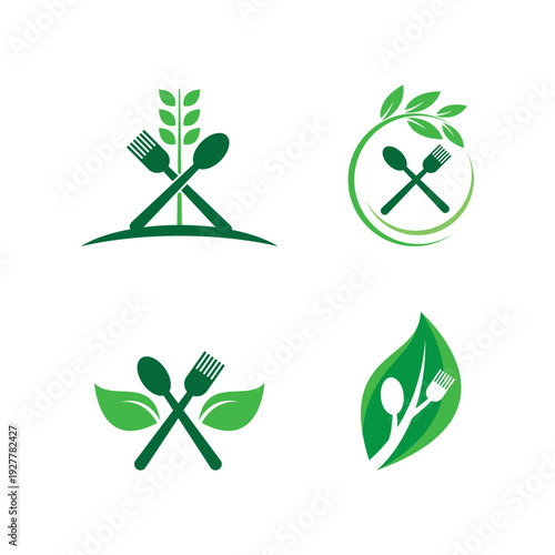 Healthy food logo icon