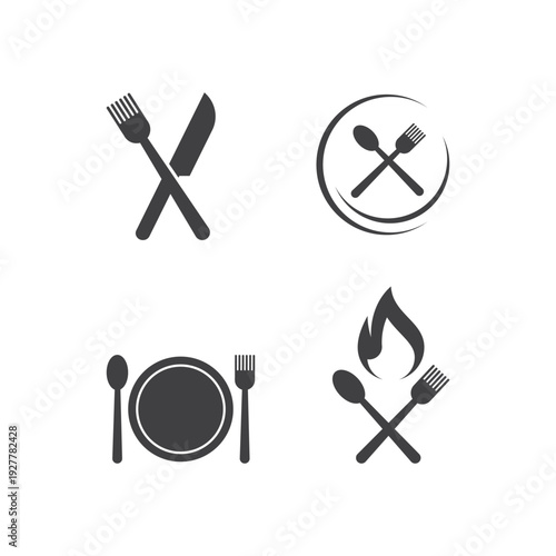 fork and spoon vector