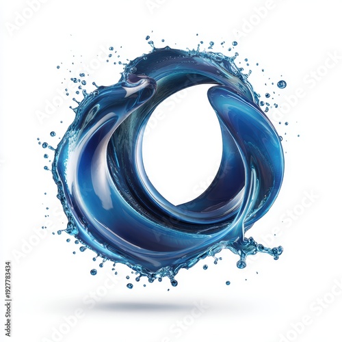 Dynamic Water Vortex Forming Infinity Symbol