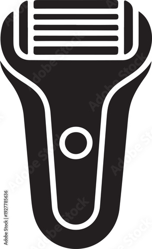 Electric razor icon.Flat silhouette version