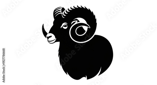 Black Sheep Silhouette Graphic Illustration.