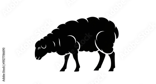 Black Sheep Silhouette Profile View.