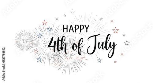 4th of July celebration vector graphic