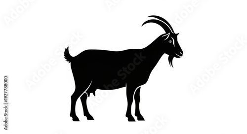 Black Silhouette of a Goat.