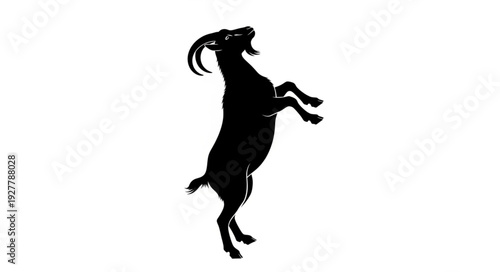 Black Silhouette of a Goat.