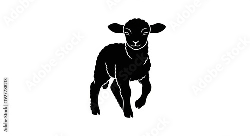 Black Silhouette of a Lamb.