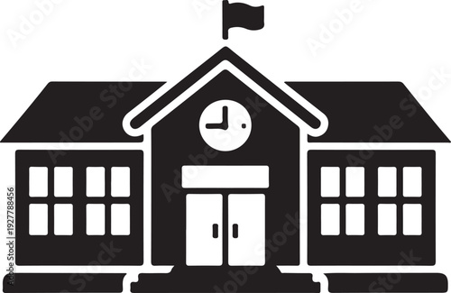 Flat school icon background