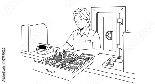 Woman Working on Electronic Assembly Line.