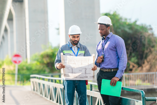 Engineer Presenting Railway Expansion Plan to Investor