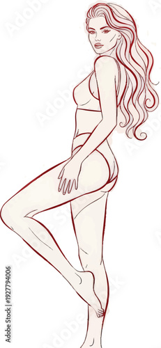 Elegant woman in a sensual pose